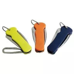 Couteau voile en inox avec poignée en plastique jaune
