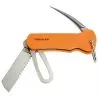 Couteau voile en inox avec poignée en plastique orange