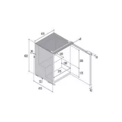 Réfrigérateur Seaclassic CHR C60i gris 60L unité interne 12/24V DX GR BDK- R600a