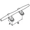 Taquet de pont inox ASI 316 250x58mm Entraxe 57mm