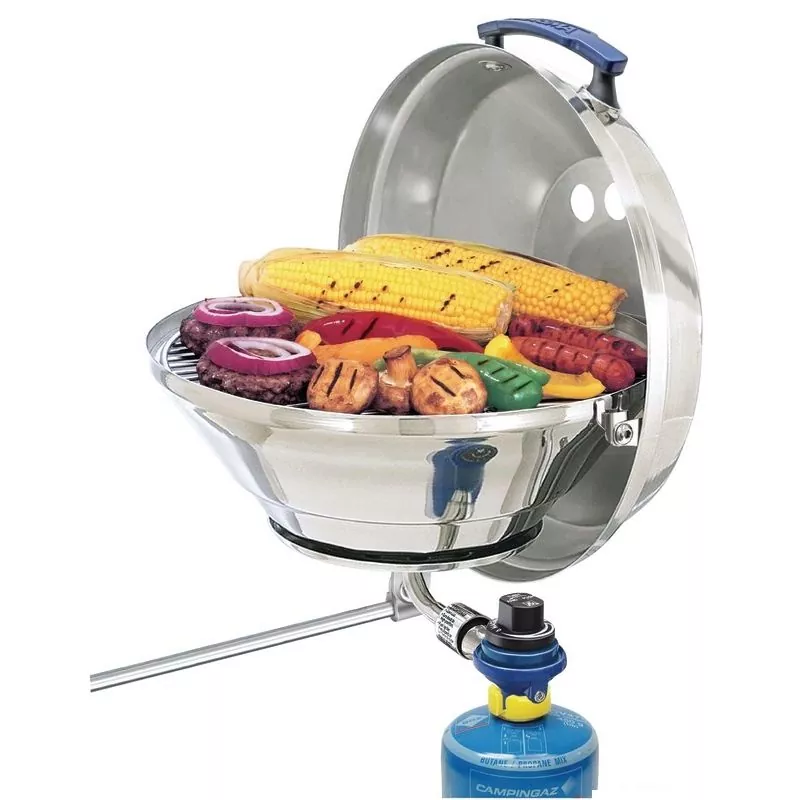 Barbecue au gaz inox poli avec grille radiante diamètre externe 381mm MAGMA