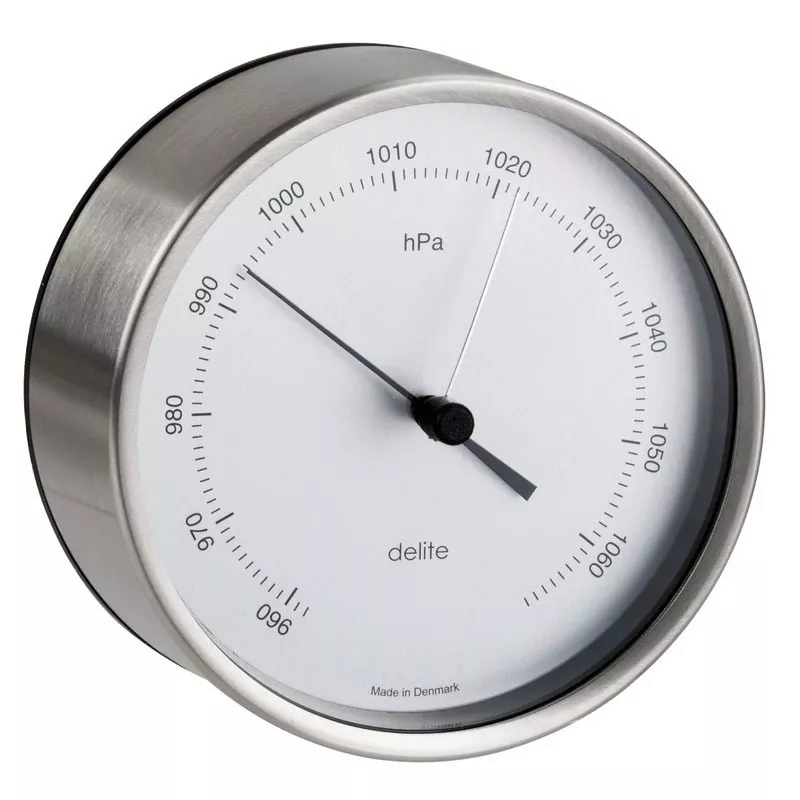 Baromètre inox satiné cadran diamètre 100mm