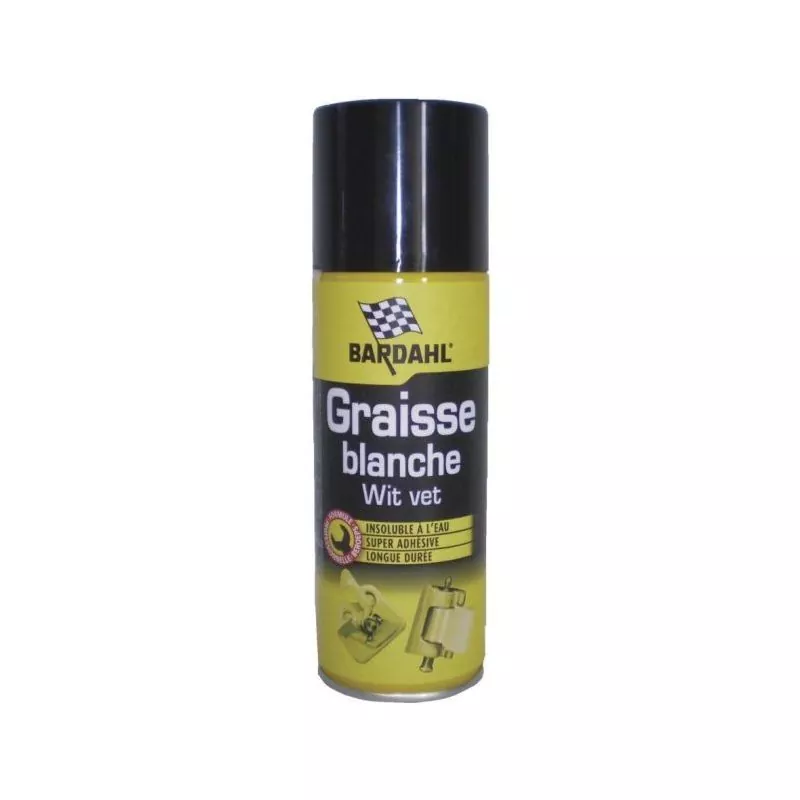 Graisse blanche aérosol 400 ml Protège de la corrosion Supprime les bruits