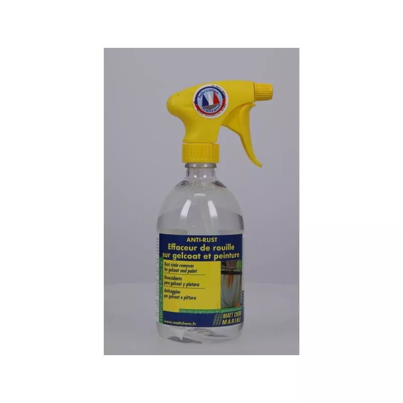 Anti rust Elimine coulures de rouille sur gelcoat et peintures aerosol 500ml