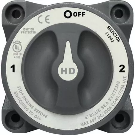 Coupe batterie 600A 2 positions unipolaire 1 batterie
