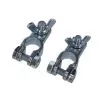 Jeu de cosses batterie papillon en zinc M10 - M8 double serrage - la paire