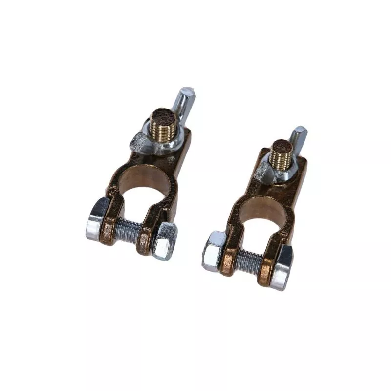 Jeu de cosses batterie laiton Tige M8 avec papillon double serrage