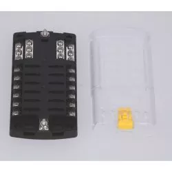 Tableau 12 fusibles verre enfichables bus négatif 6.3 x 32 mm de 1 à 40 Amps
