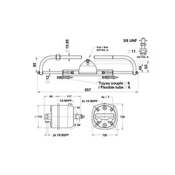 Kit de direction hydraulique LS 80 PRO – Pompe TILT HB 5 – 20 CT – Hors-bord jusqu’à 80 CV