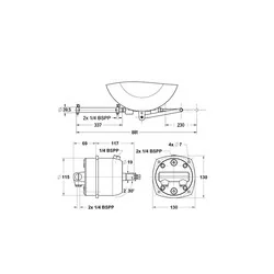 Kit de direction hydraulique LS 26 A – Pompe TILT HB 5 – 26 CT – Hors-bord jusqu’à 175 CV