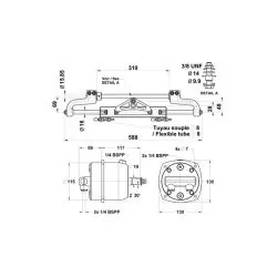 Kit de direction hydraulique LS 225 PRO – Pompe 26HB-CAR – Hors-bord jusqu’à 225 CV (400 CV bi-moteur) – Sans flexible