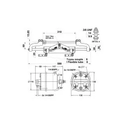 Kit de direction hydraulique LS 3500 PRO – Pompe 30HB-CAR – Hors-bord jusqu’à 350 CV (420 CV bi-moteur) – Sans flexible