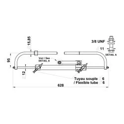 Vis fixation 44mm VHM226 pour moteurs suzuki
