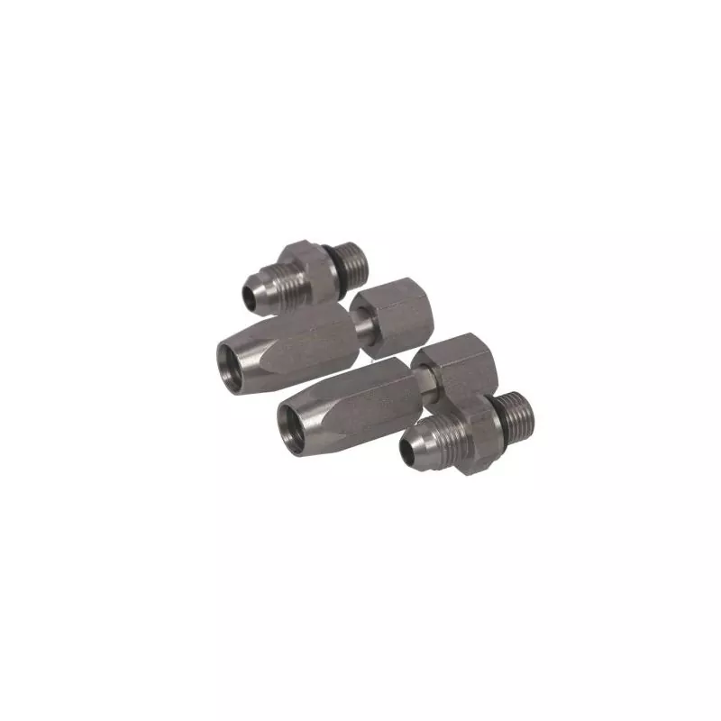 Jeu de raccords hydrauliques droits inox 1/4" – Pour tuyau souple Ø 8 mm