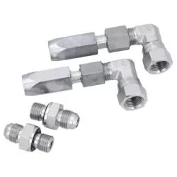 Jeu de raccords coudés orientables pour tuyau souple 1/4 BSPP diamètre 8mm