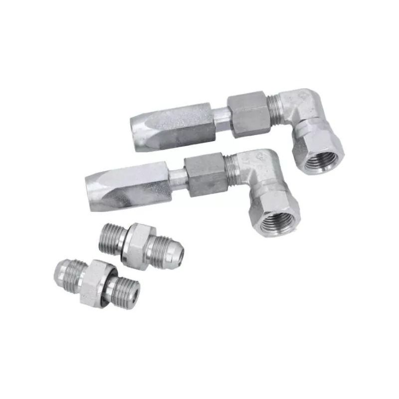 Jeu de raccords coudés orientables pour tuyau souple 1/4 BSPP diamètre 8mm