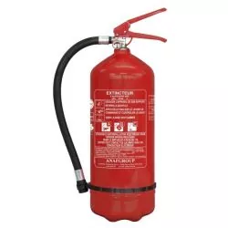Extincteur à poudre 6 kg ABC avec manomètre – Haute capacité – Certifié EN3 / MED