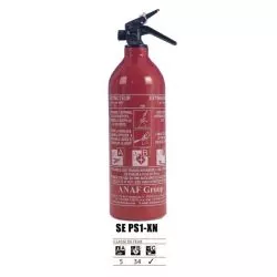 Extincteur à poudre 1 kg ABC sans manomètre – Ultra compact – Certifié EN3 / MED