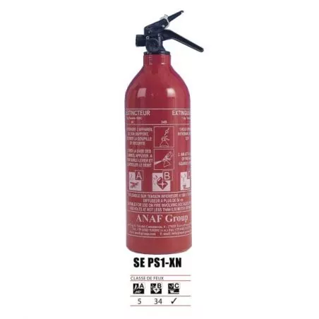 Extincteur à poudre 1 kg ABC sans manomètre – Ultra compact – Certifié EN3 / MED