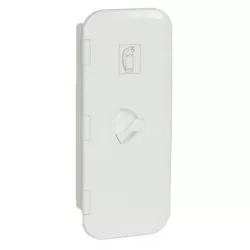 Coffre en ABS blanc extincteur 1 Kg avec serrure dimensions 410 x 170 x 120 mm