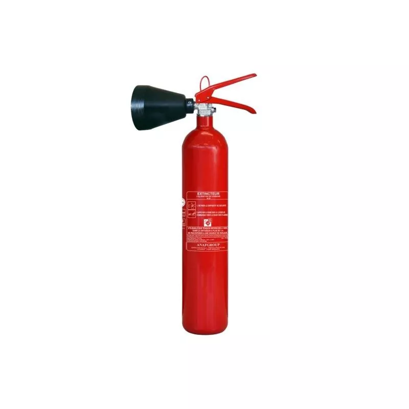 Extincteur CO₂ 2 kg sans manomètre – Classe B – Usage électrique & carburant – Certifié EN3 / MED