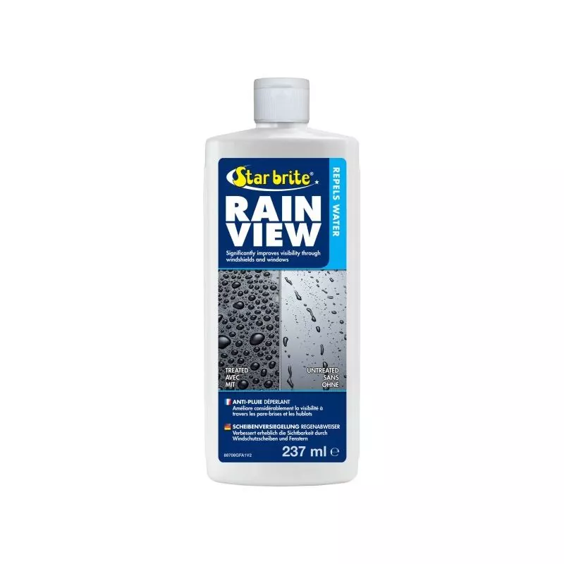 Rain View Star Brite – Traitement hydrophobe pare-brise & plexiglass – 250 ml