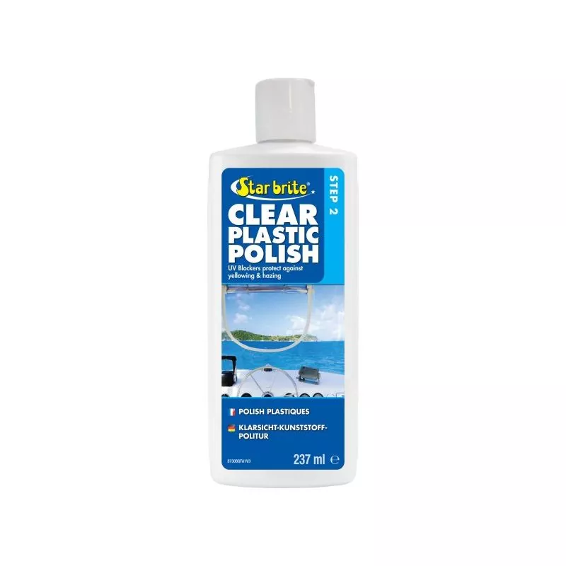 Polish rénovateur plastique transparent Star Brite – Hublots & panneaux de pont – 237 ml