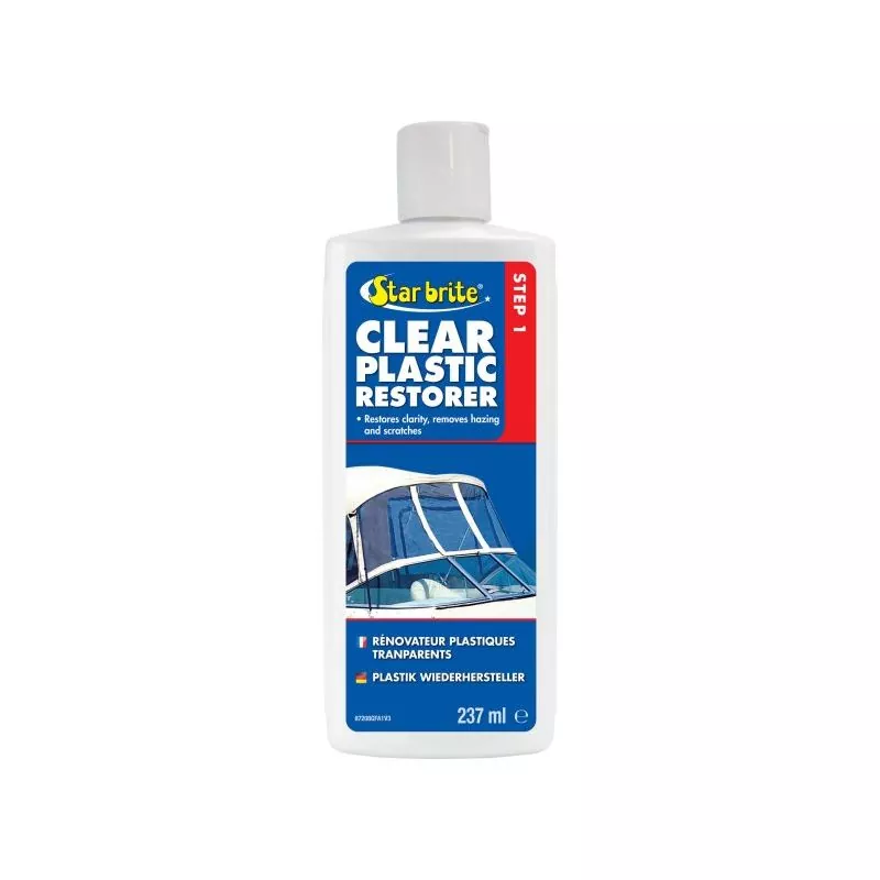Efface-rayures polycarbonate Star Brite – Rénovation hublots & panneaux de pont – 237 ml