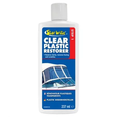 Efface-rayures polycarbonate Star Brite – Rénovation hublots & panneaux de pont – 237 ml