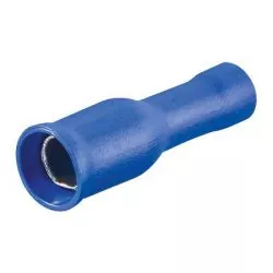 100 cosses DOUILLE diamètre 4mm Femelle Bleu câble 1,5-2,5 mm²