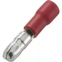 100 cosses BROCHE diamètre 4mm Male Rouge câble 0,5-1,5 mm²