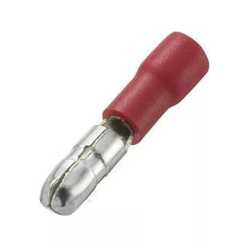 100 cosses BROCHE diamètre 4mm Male Rouge câble 0,5-1,5 mm²