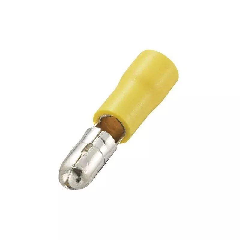 10 cosses BROCHE diamètre 4mm Male Jaune câble 4-6 mm²