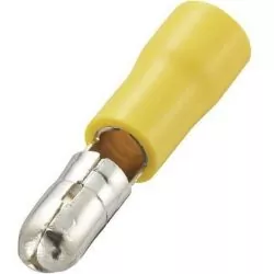 100 cosses BROCHE diamètre 4mm Male Jaune câble 4-6 mm²
