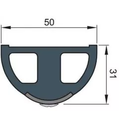 Insert en acier pour liston vinylique HARO 5S 10 x 2 metres prix par 20 metres