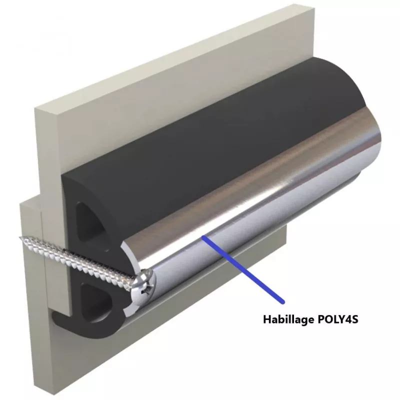 Insert en inox pour liston vinylique POLY4S 15 x 2 metres prix par 30 metres