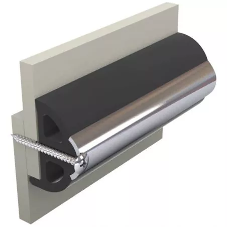 Liston de protection en vinylique gris foncé POLY4S 40 x 31 mm, rouleau de 20 m (prix par m)