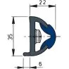 Liston de protection noir poly 35 x 28 mm rouleau de 20 m (prix par metre)