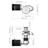 Guindeau MAXWELL RC8-6 24V avec poupée – 600W – 165TDC – Vertical – Chaîne DIN 766 6/7 mm & Cordage 12 mm