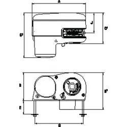 Guindeau Horizontal HRC-FF 8 – 24V 600W – Chaîne 8 mm DIN 766 & Corde 14 mm – Chute libre automatique