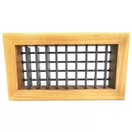 Grille de soufflage en teck 254 x 102mm