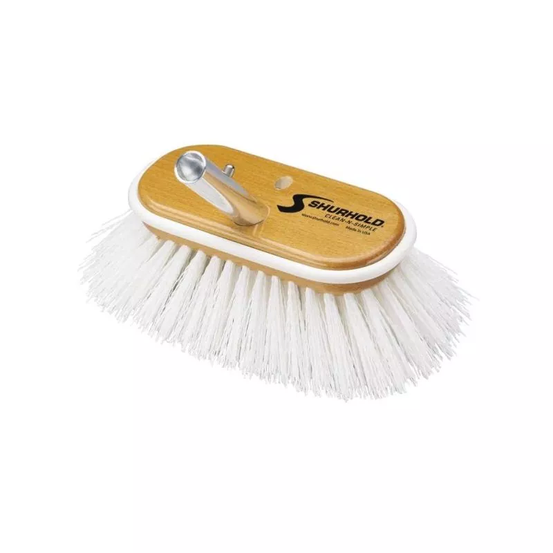 Brosse dure lave-pont Blanche 15cm
