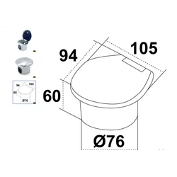Douchette de pont inox avec boîtier encastré et tuyau 2,50 m – Laiton chromé | Shop-Marine