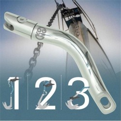 Jonction d'ancre coudée pivotante inox 6-8mm Kong