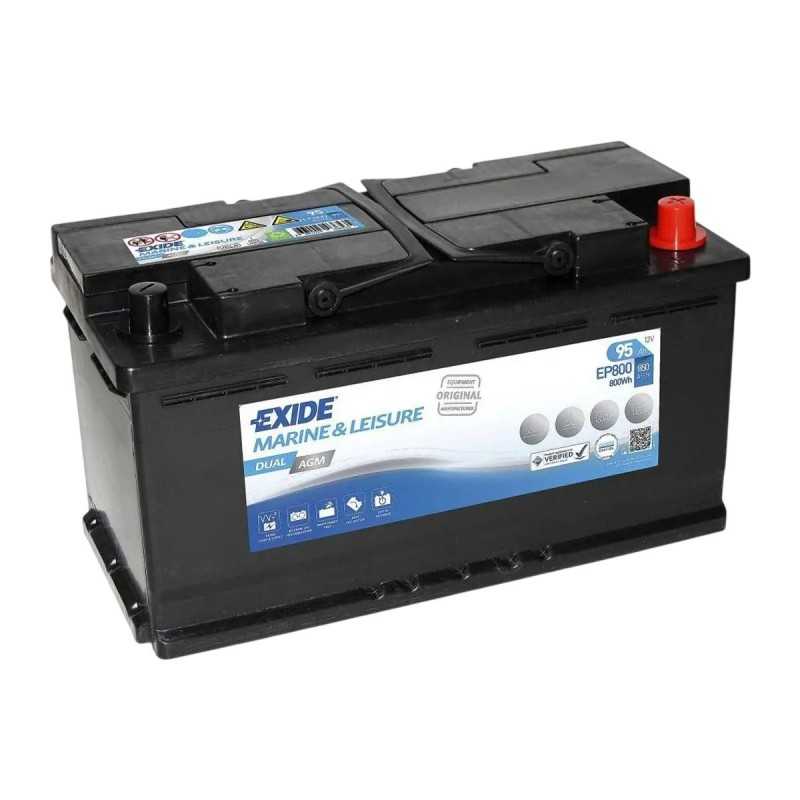 Batterie EXIDE DUAL AMG 12V 95A dimensions 353 x 175 x 190mm