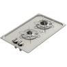 Table de cuisson gaz inox encastrable 2 feux 323 x 528 mm