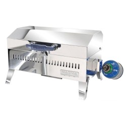 Barbecue gaz inox portable pour bateau – grille 46 x 23 cm