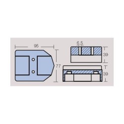 Anode aluminium bloc avant Mercruiser – OEM 821631A1