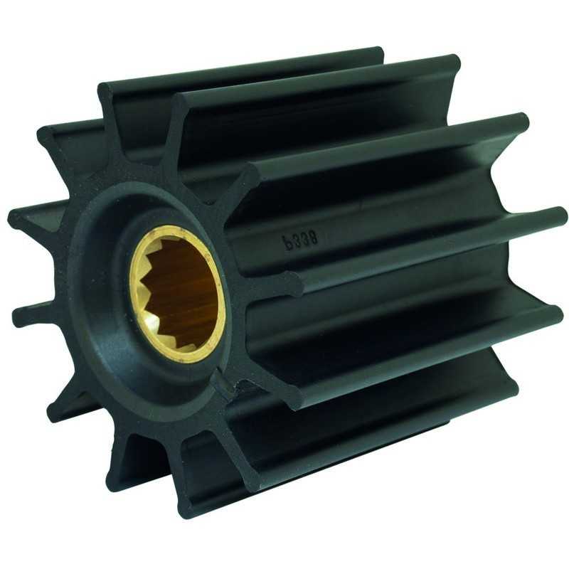 Turbine néoprene 270 MP SPL 25mm axe à cannelures 9 pales diamètre 95mm