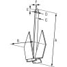 Ancre plate 10 kg en acier galvanisé à chaud – Sable et vase